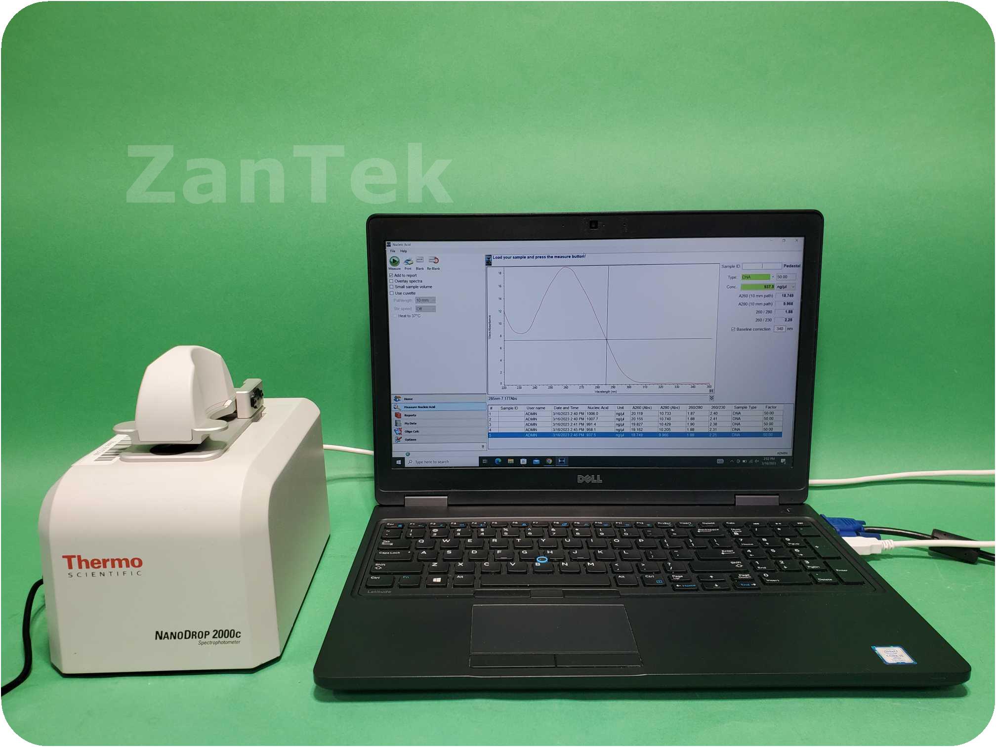 ZanTek Scientific - 315260-Thermo Scientific NanoDrop ND-2000c UV-Vis ...