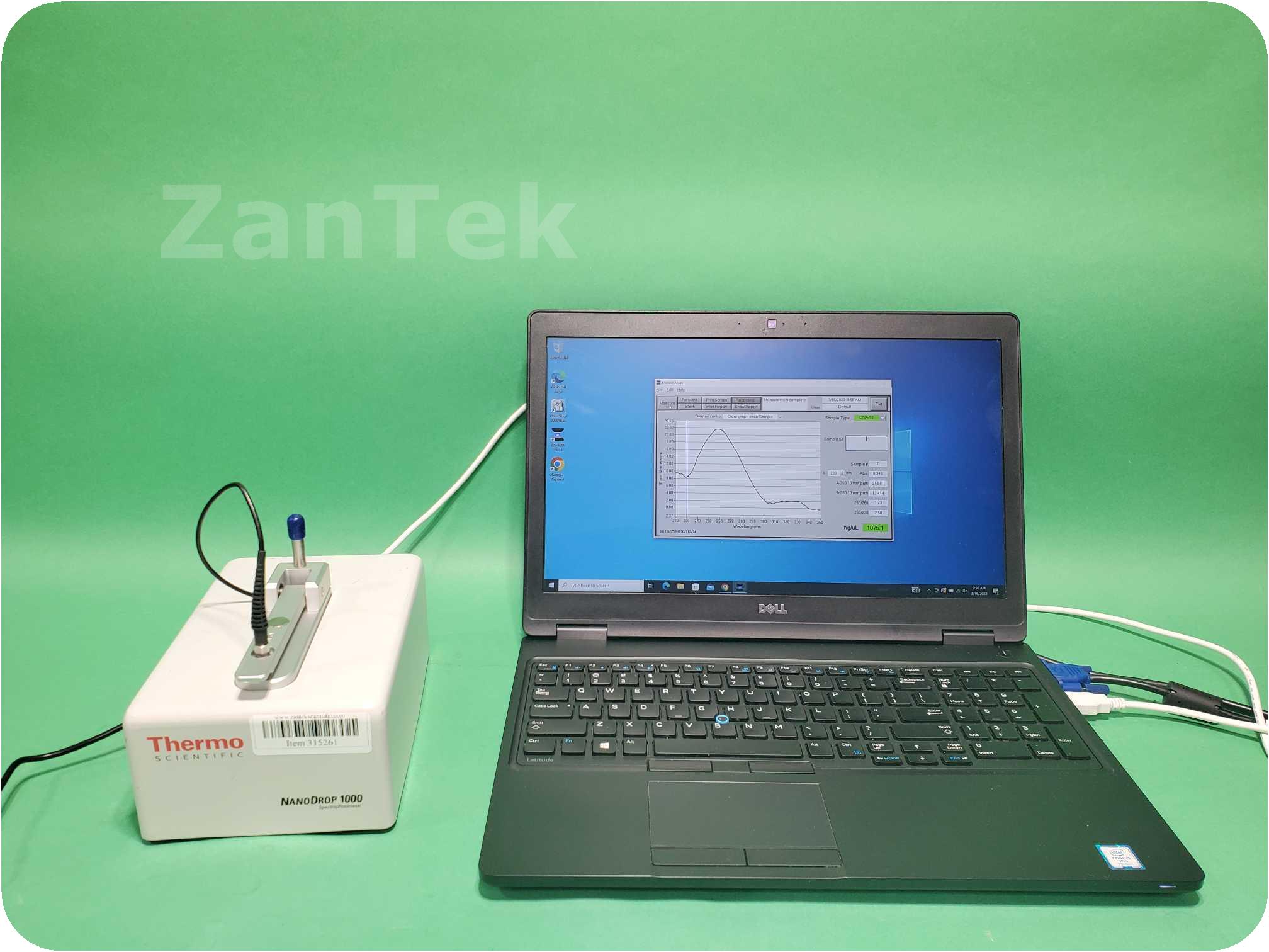 Zantek Scientific Nanodrop Nd Uv Vis Spectrophotometer